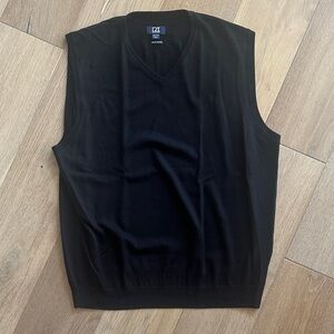 Cutter & Buck Men's V-Neck Black Sweater Vest